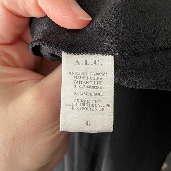 A.L.C. Campbell Floral Silk Belted Dress Size 6 - Picture 6 of 8